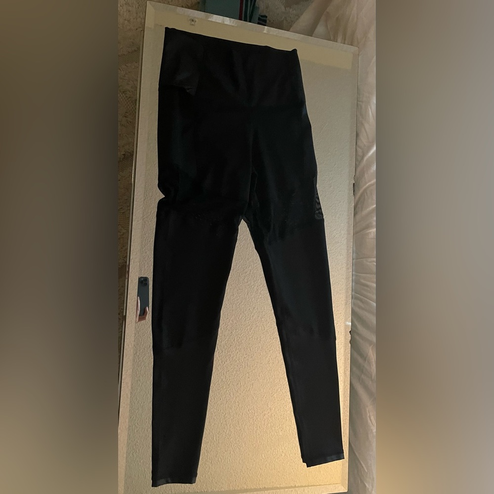 Drakon leather and mesh leggings. Major compression.